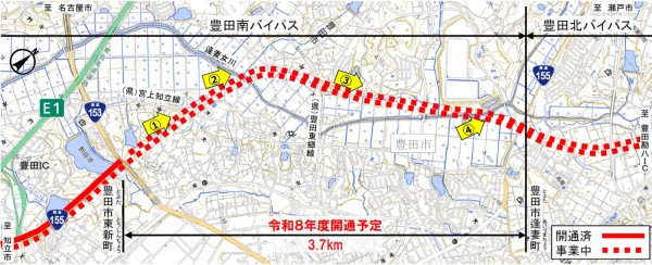 国道155号吐捨橋（横根町）｜大府市