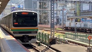 【E653系リバイバルカラー!】JR常磐線　下り　特急ときわ63号　勝田行き　E657系「E653系リバイバルカラー、スカーレット・ブロッサム」　 内原駅付近　通過