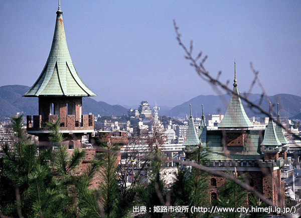 ⑨手柄山（緑の相談所広場）・世界遺産姫路城十景 -姫路城観光おすすめ・見どころ案内