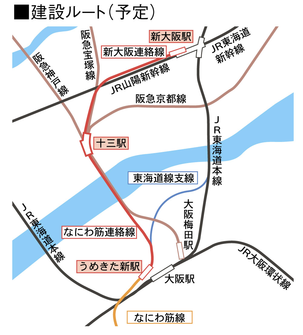 新大阪地域２エリア／十三駅で地下新駅直上開発へ、淡路駅は浄水場に用地創出 – 日刊建設工業新聞