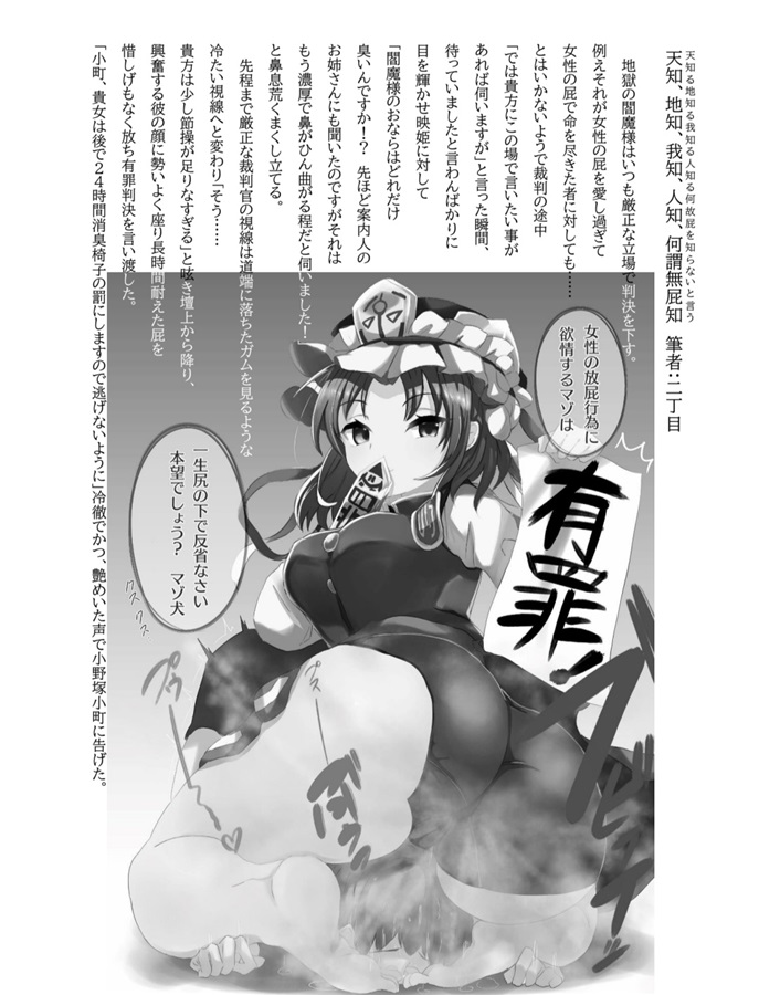 東方放屁録～おならフェチが勝手に評論してみた～ [ヒグマ亭(ハッチ)] 東方Project - 同人誌のとらのあな成年向け通販