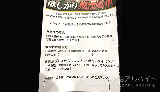 池袋にあった風俗ではなく電車内痴漢プレイができたお店