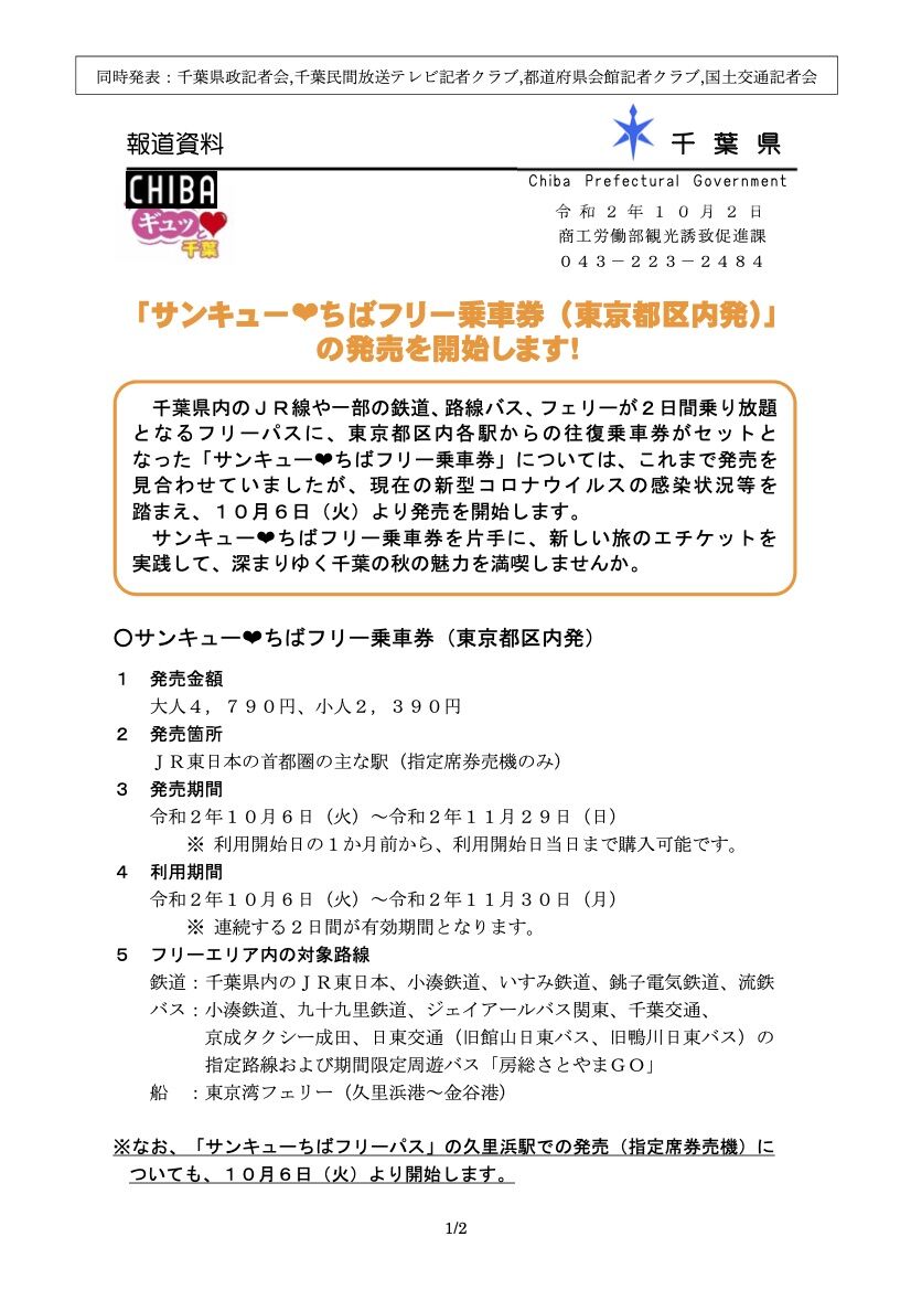 今年も発売！サンキュー❤ちばフリーパスで旅しよう♪｜特集｜千葉県公式観光サイト ちば観光ナビ