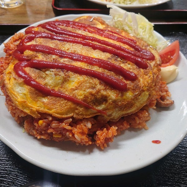 大衆料理たんぽぽ【栃木県小山市犬塚】デカ盛り！ジャンボオムライス｜茨城の食堂ブログ