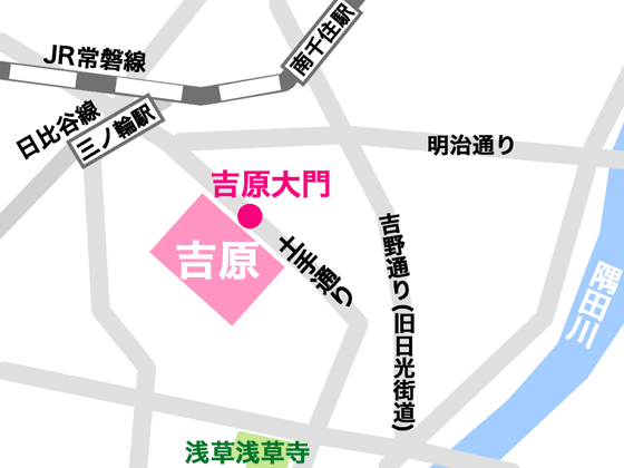 荻窪圭のマップアプリ放浪「時代モノ小説に出てくる遊廓『吉原』はどこにあったのか？」 | flick!