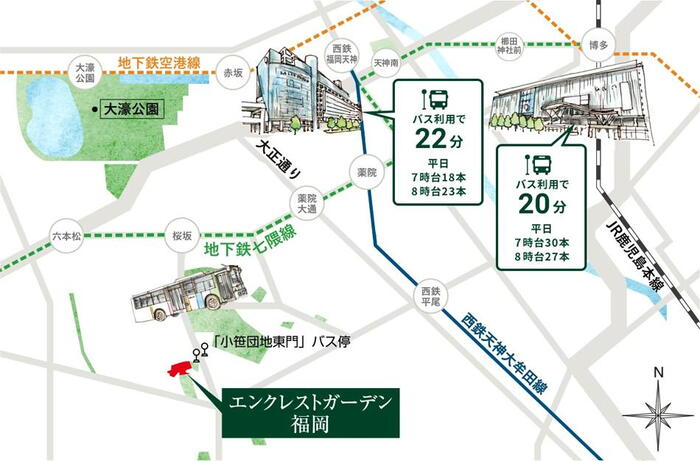 西鉄バス路線図 ２－３番